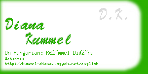 diana kummel business card